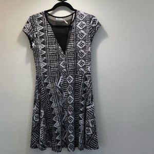 Black and white cut-out dress